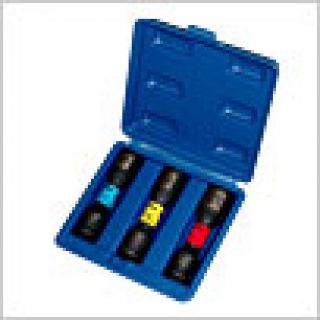 1/2" Dr. 3pcs Dumbbell Type Extra long Wheel nut impact socket set(100mmL)