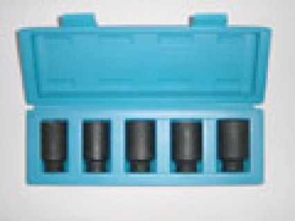 5PC 1/2" DR. HUB NUT DEEP IMPACT SOCKET SET